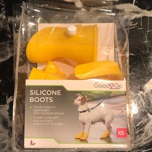 Yellow Silicone Dog Boots